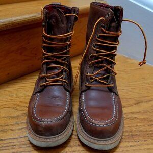 Woolrich Men’s Leather Moc Toe Boots – Size 8